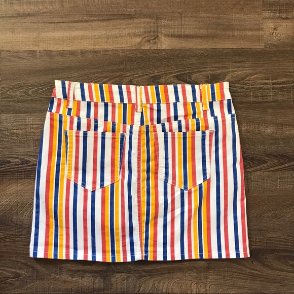 RUE 21 summer striped mini skirt - Picture 4 of 6